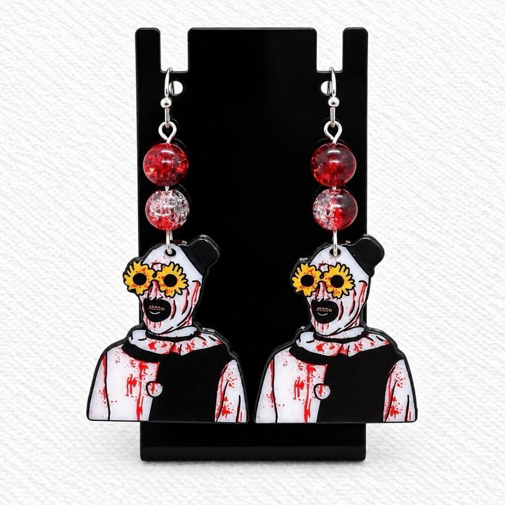 The Terrifier ~ Art The Clown Earrings